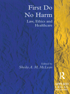 cover image of First Do No Harm